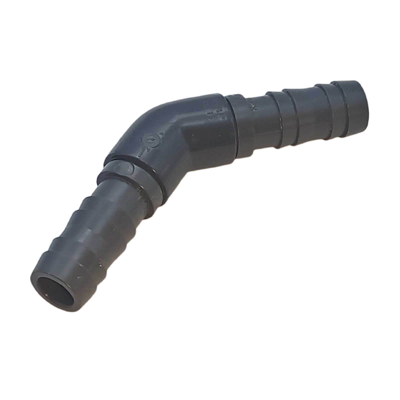 20 mm PVC PROFI Winkel 45° Schlauch Verbinder Stutzen Tülle Pool Teich Garten - PN 10 bar - Montage-Set
