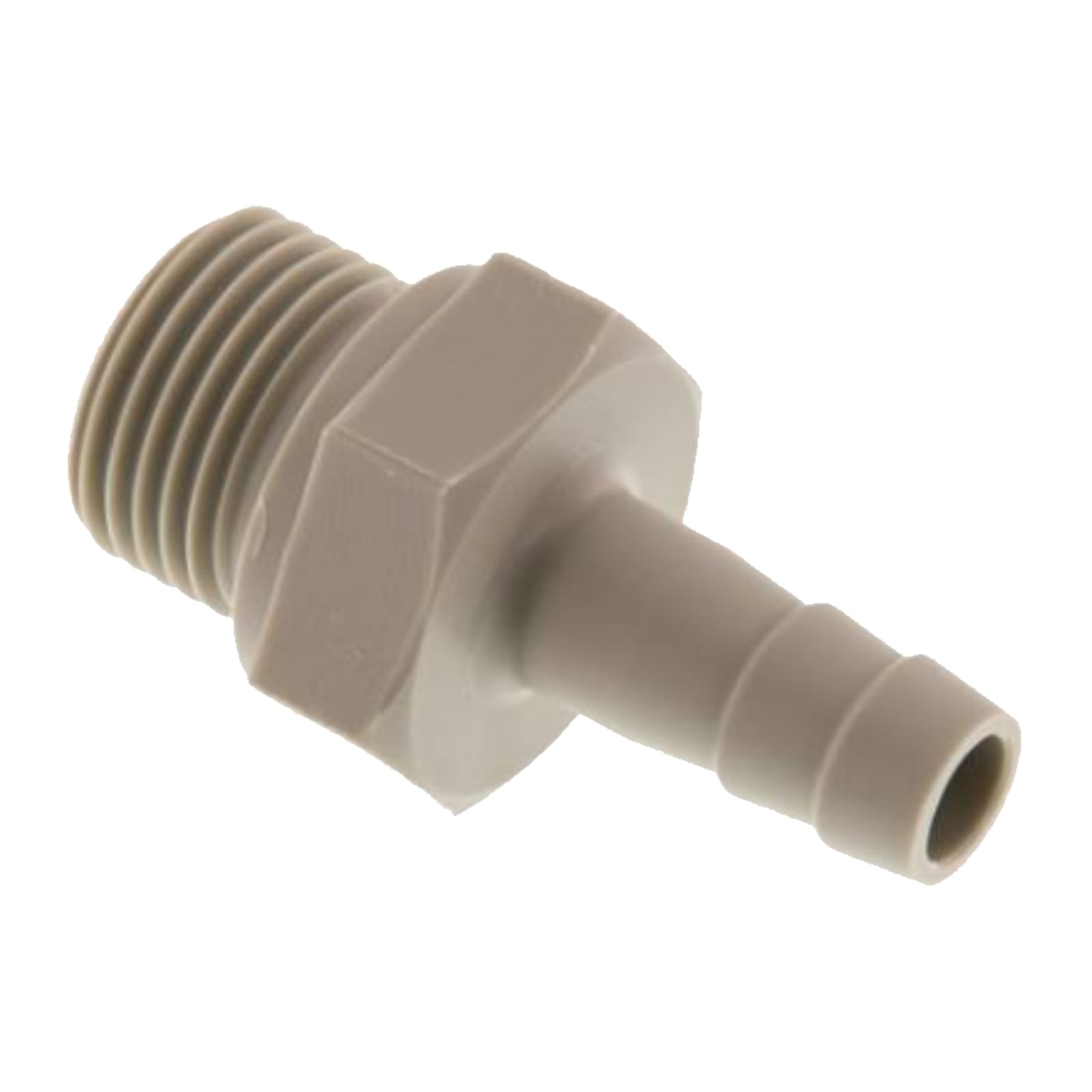 PP Gewindefitting (FDA)| Schlauchtülle x AG -  4mm x 1/4" [PN10]
