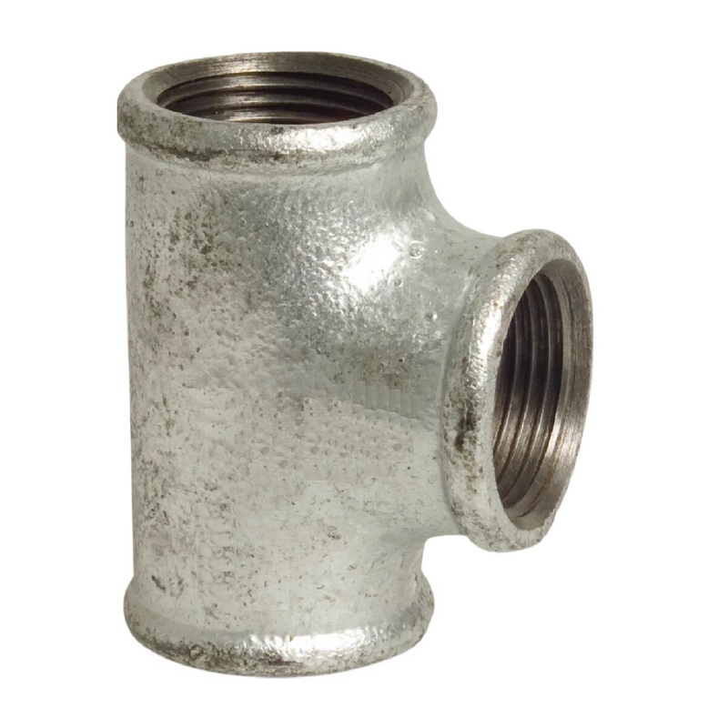 1/2" Gusseisen Temperguss Fitting Nr. 130 T-Stück 90° Innengewinde IG DVGW PN 25 bar