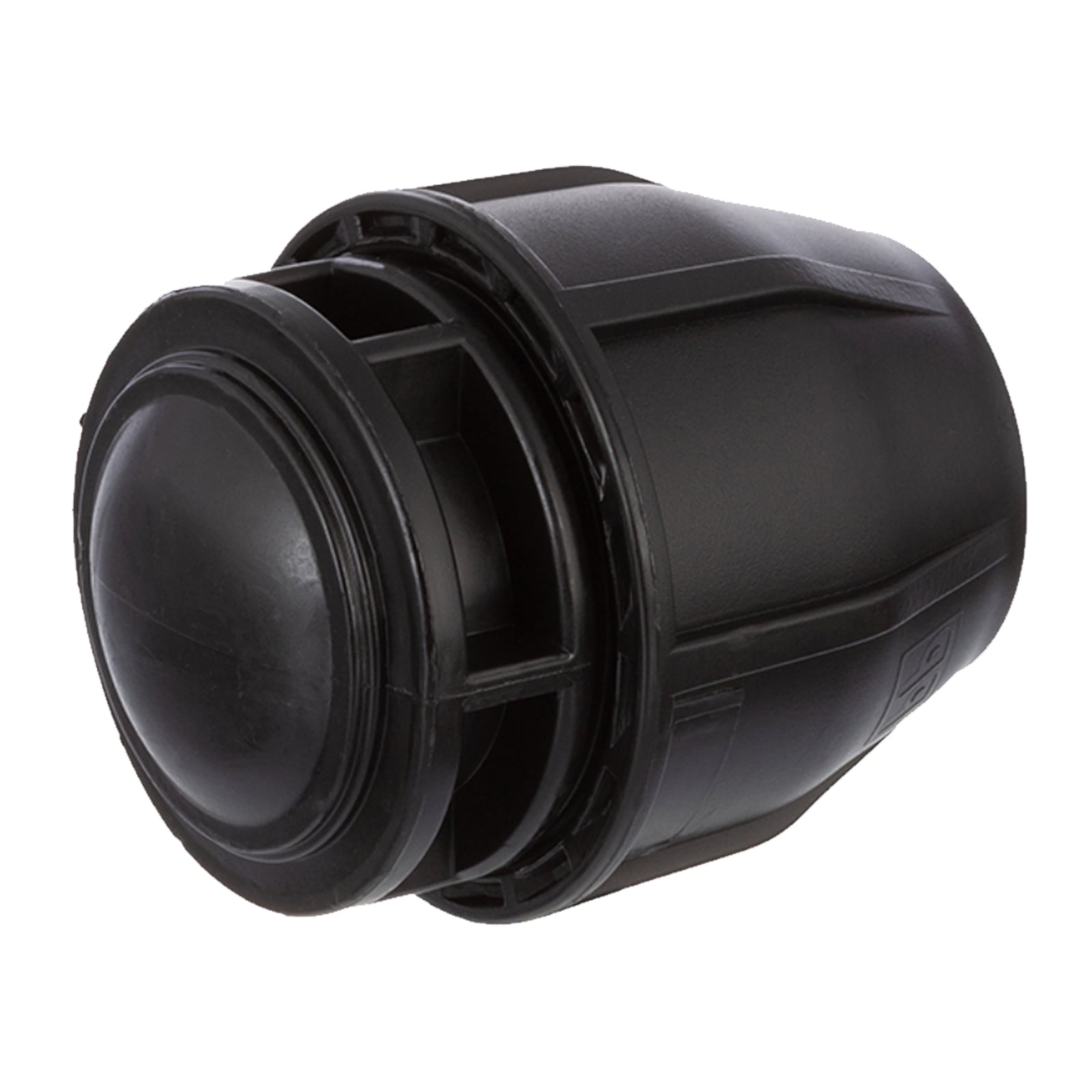 63 mm PE PP Fitting Klemm Verbinder Kappe Endkappe Endstück Muffe Verbinder  schwarz - PN 16 bar