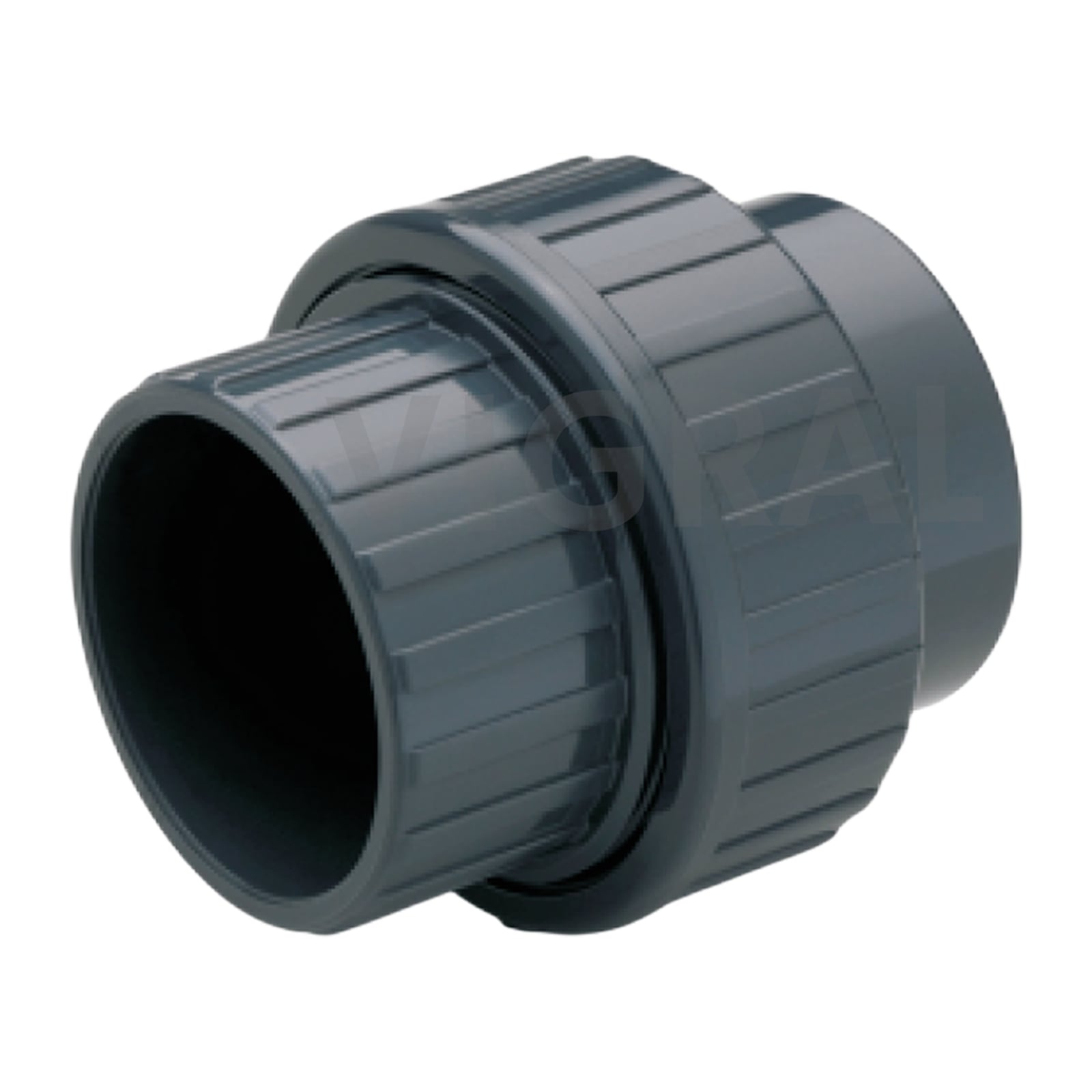 110 mm PVC Klebe Fitting Verschraubung 2-fach Muffe Verbinder - PN 10 bar