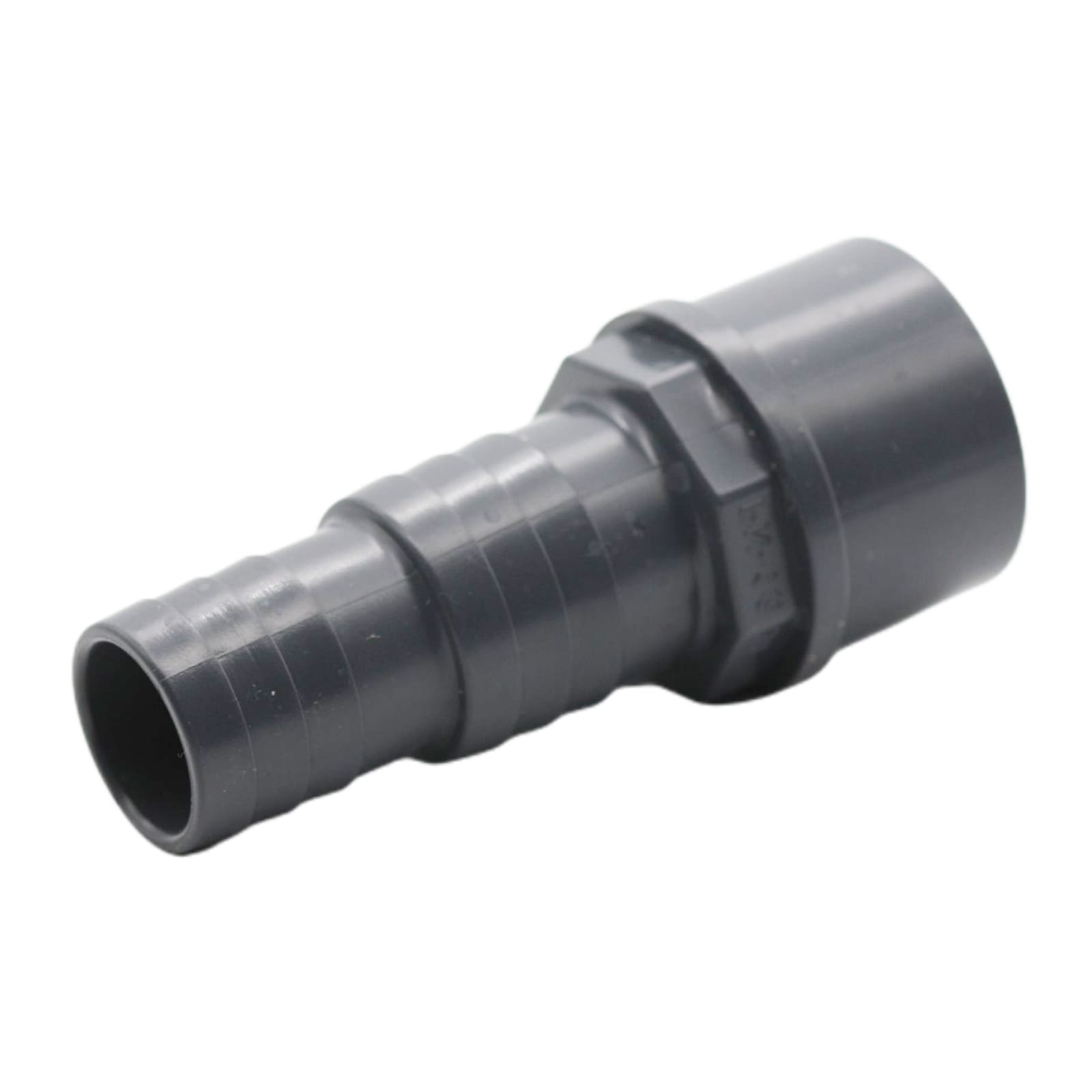 PVC-U Schlauch Verbinder - Klebetstutzen DN 50 -> Schlauchtülle 32 / 38 mm  PN 16 bar