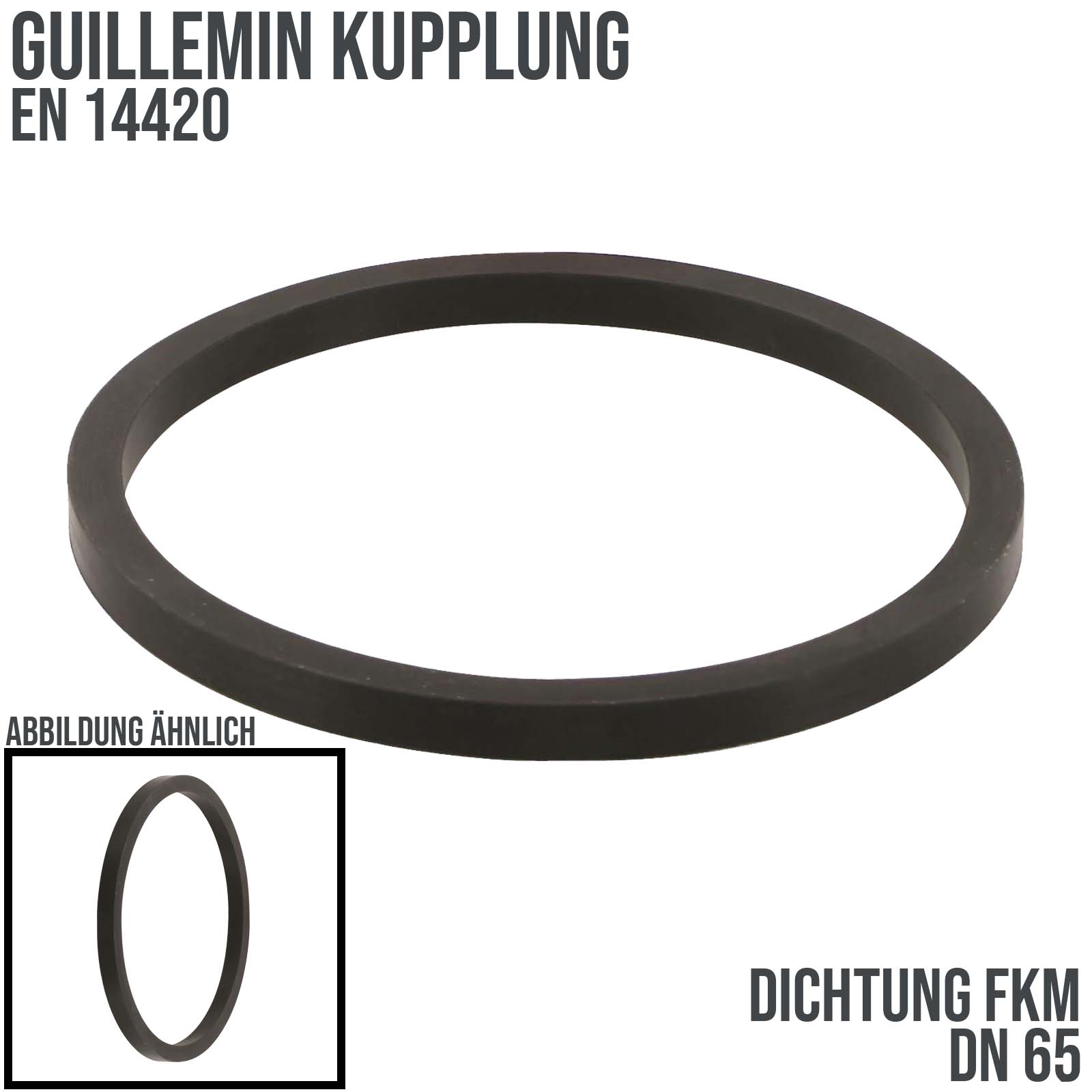 DN 65 Guillemin Kupplung Ersatz Dichtung FKM schwarz