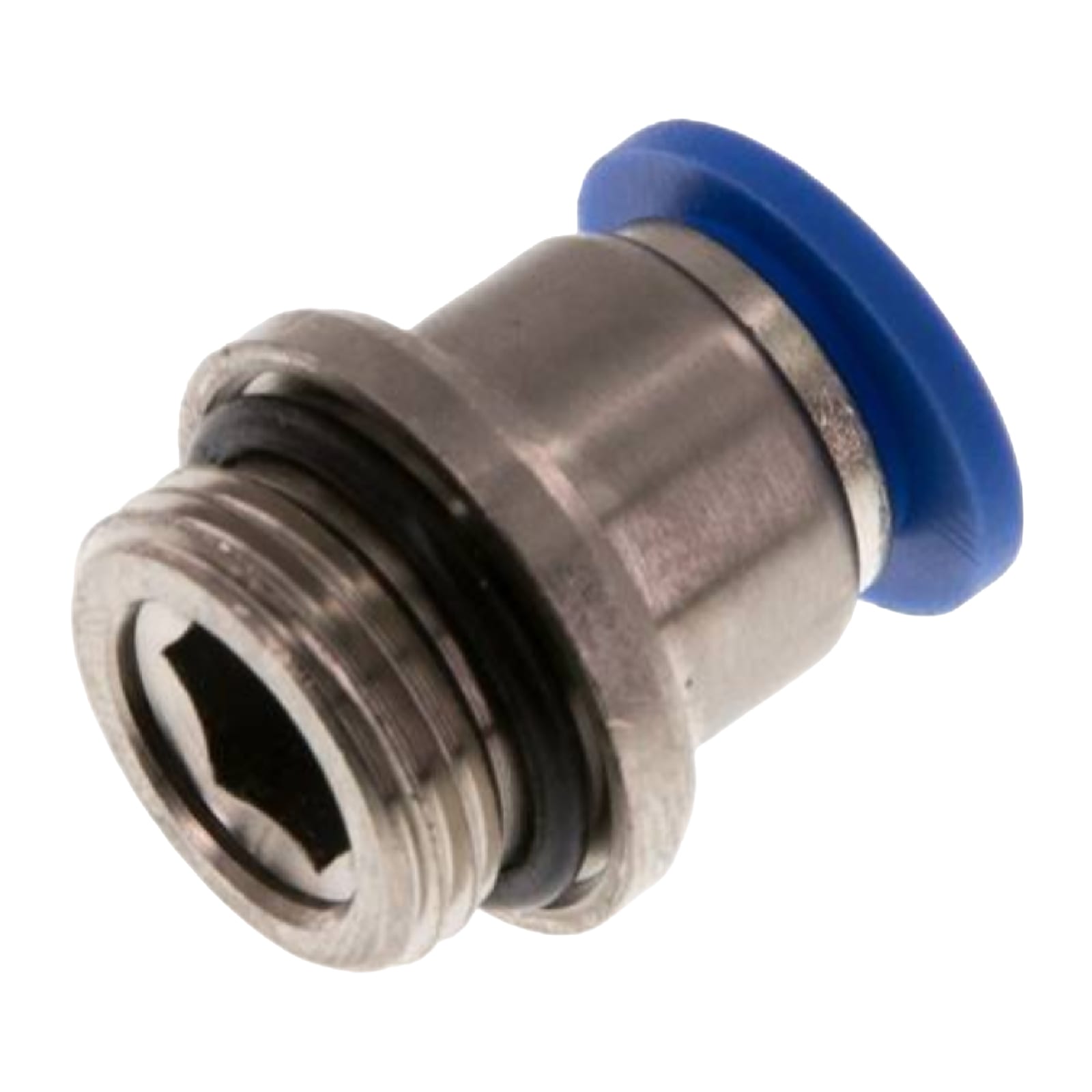 12 mm x 1/2" Pneumatik Schnell Steck Verbinder rund IQS Außengewinde zylindrisch - PN 20 bar