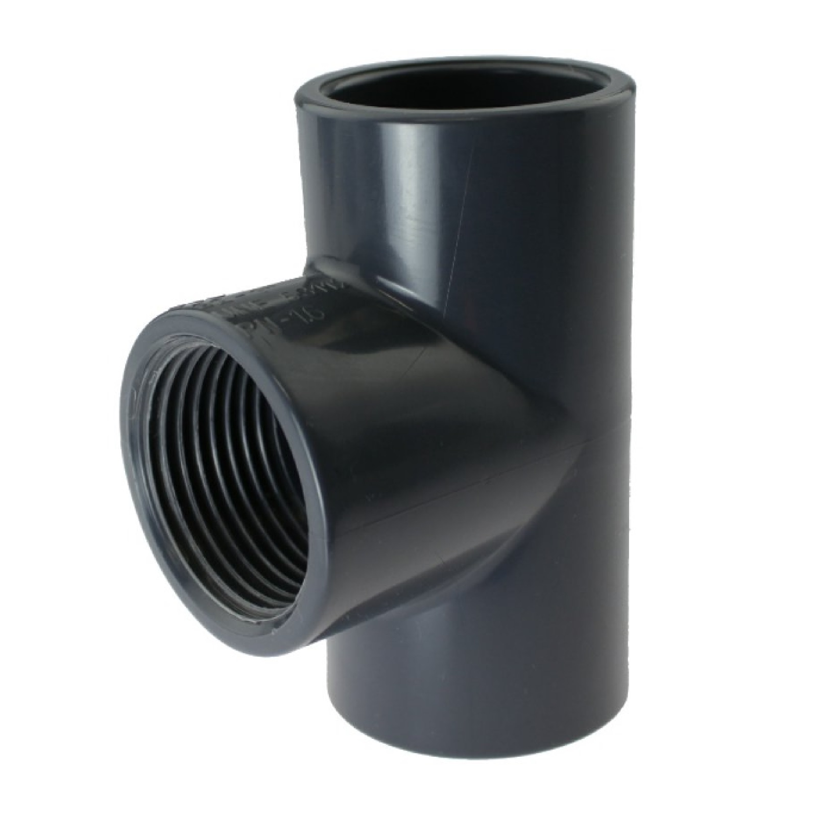 90 mm PVC Klebe Fitting T-Stück 90° 90 mm x 3" Klebemuffe x Innengewinde - PN 10 bar