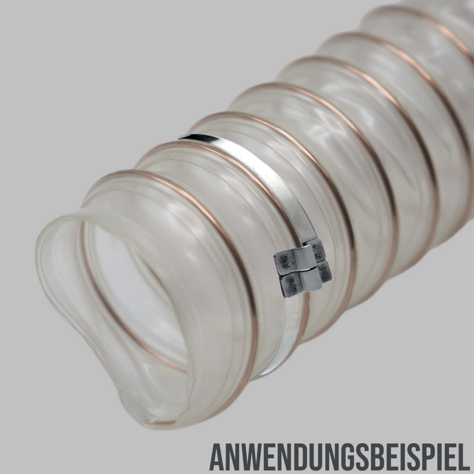495 - 515 mm Brückenschelle W2 Edelstahl AISI 430 Rohr Schlauch Absaug - Band: 12 mm