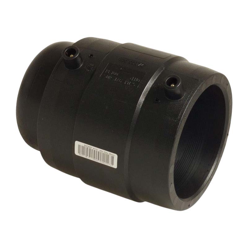 110 mm PE 100 Elektro Schweiß Fitting Kappe SDR 7,4 DVGW 24 VAC schwarz