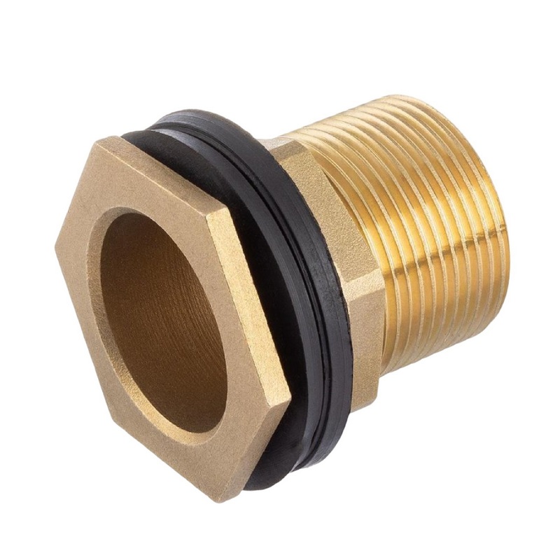 1" Tank Regen Tonnen Durchführung Connector Messing Einlass x Außengewinde  - PN 16 bar