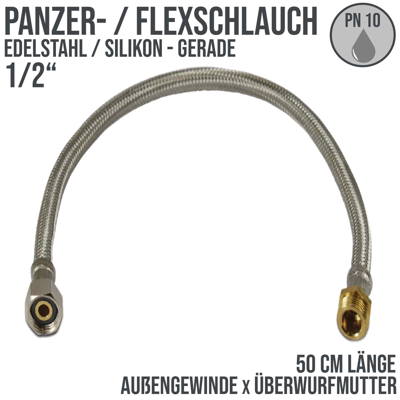 Flex- / Panzerschlauch in verschiedenen Ausführugen für den im Sanitärbereich, Küche und Bad finden Sie in unserem Shop…