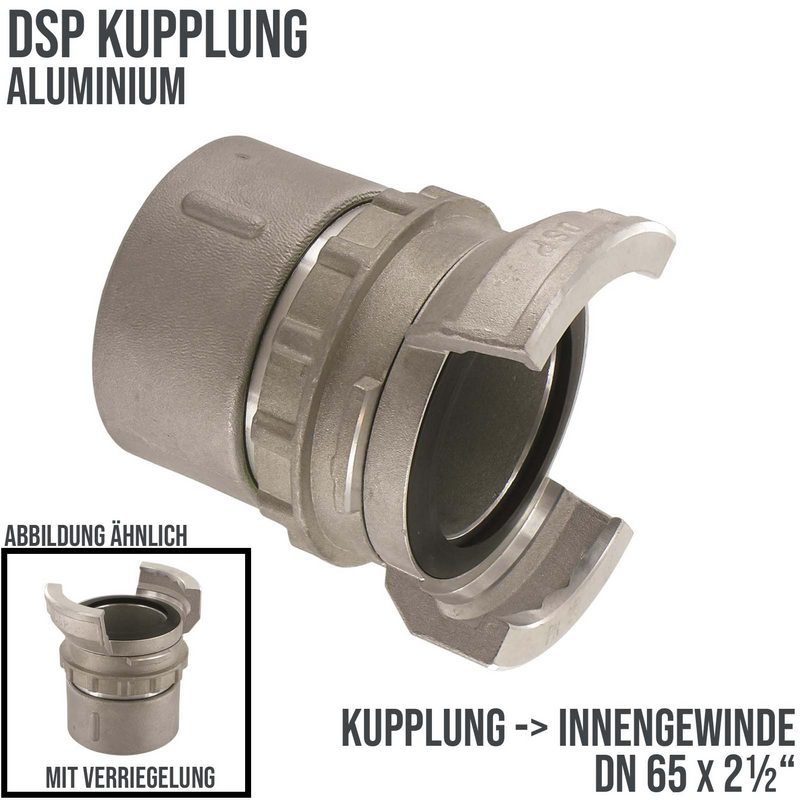 DN 65 DSP Kupplung Aluminium BSP Innengewinde IG 2 1/2" Verriegelung - PN 16 bar