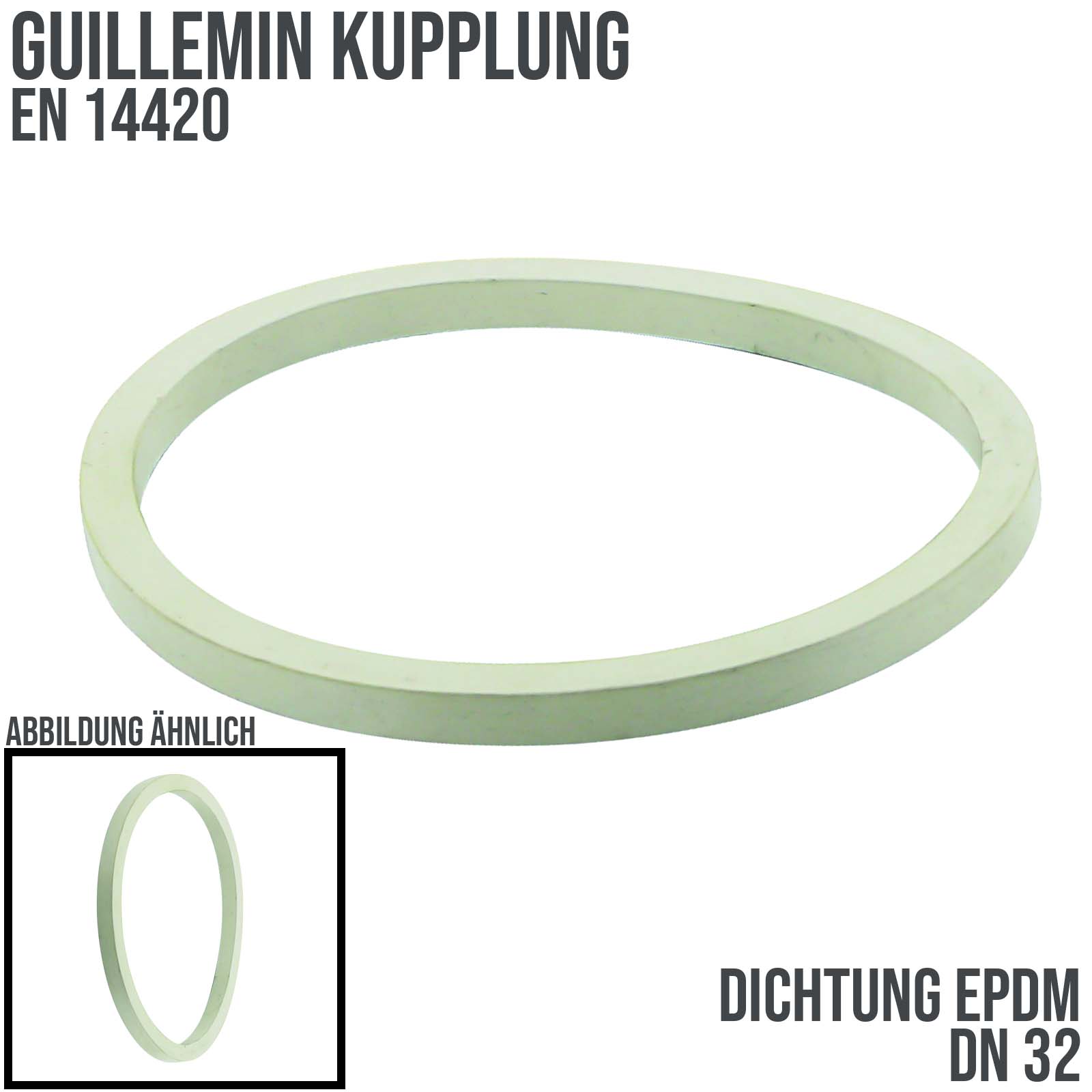 DN 32 Guillemin Kupplung Ersatz Dichtung EPDM weiß