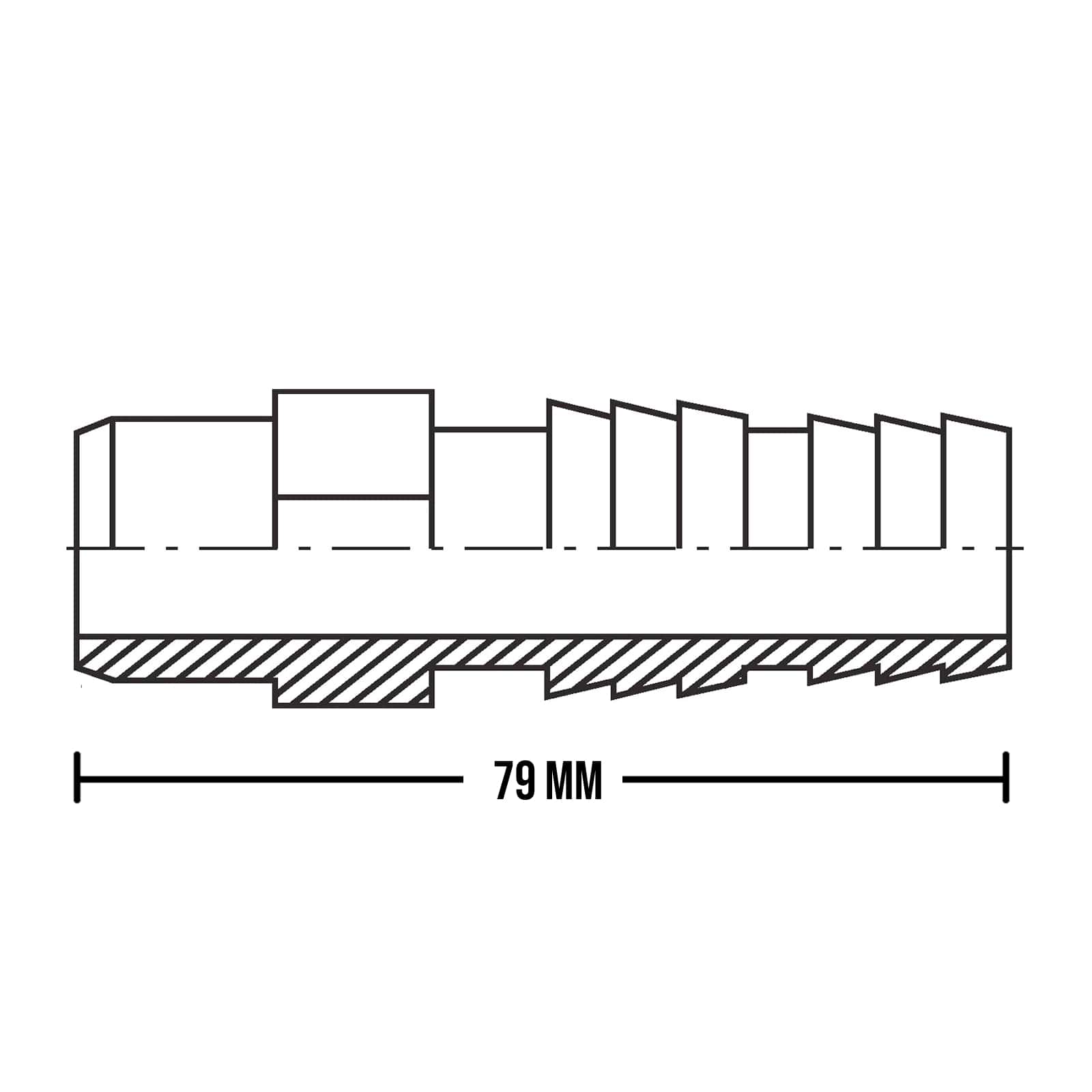 25 mm PVC Klebefitting Schlauch Klebe Tülle Stutzen Verbinder Pool Teich DN25 -> 25 mm - PN 10 bar