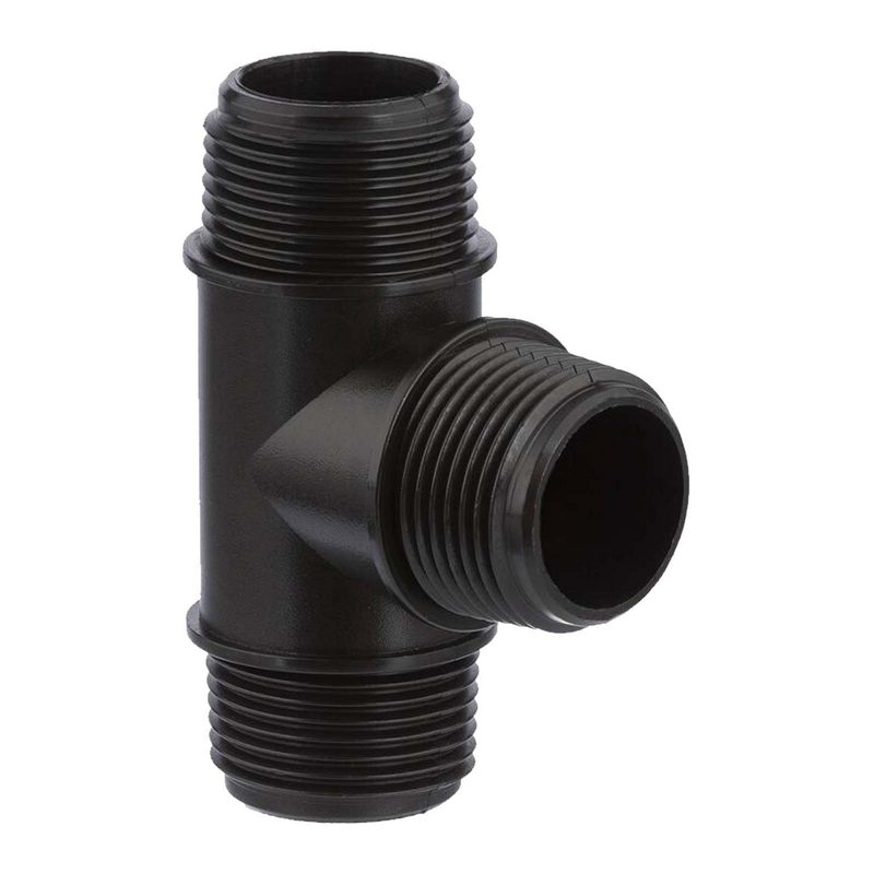 2 " PP Gewinde Fitting T-Stück 90° schwarz Außen x Außengewinde IG Polypropylen - PN 10 bar