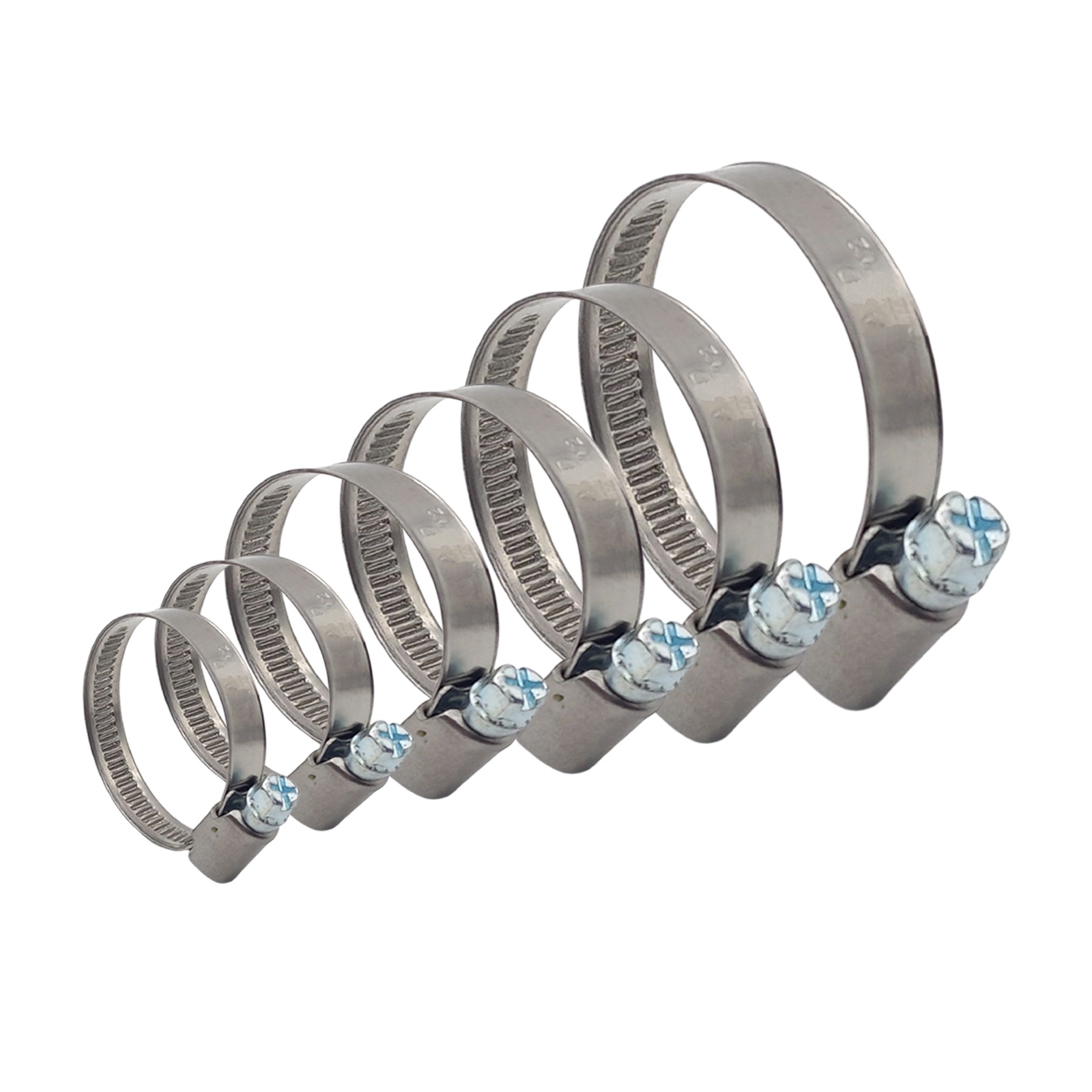120 Stück - Schlauchschellen Klemmschellen Edelstahl 8-100mm W2 Sortiment Set