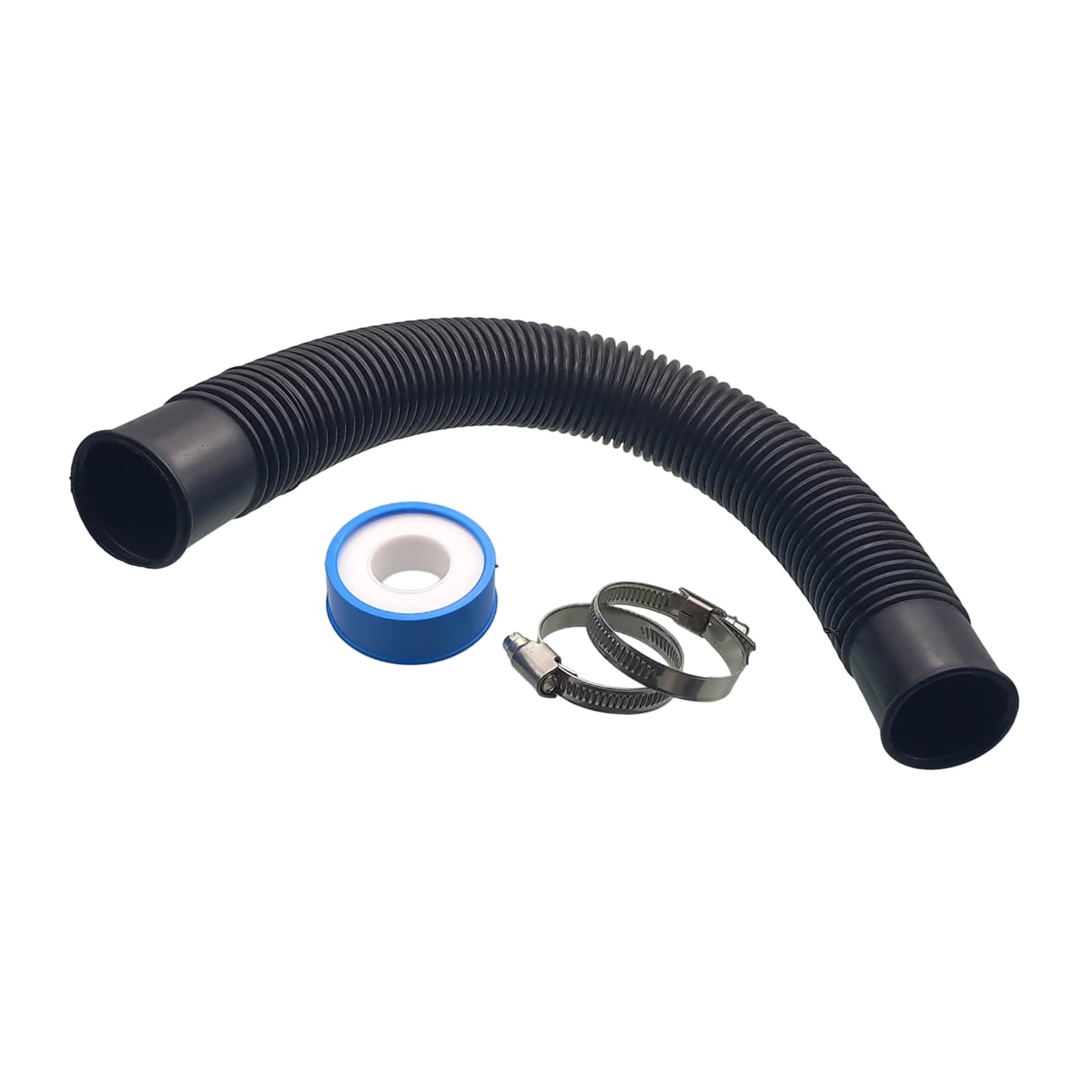 38 mm Pool Schwimmbad Pumpen Sandfilter Anschluss Schlauch Set 0,45m schwarz