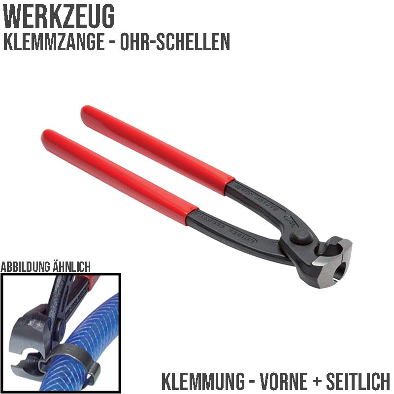 KNIPEX Klemmzange Ohrschellen - Klemmung vorne