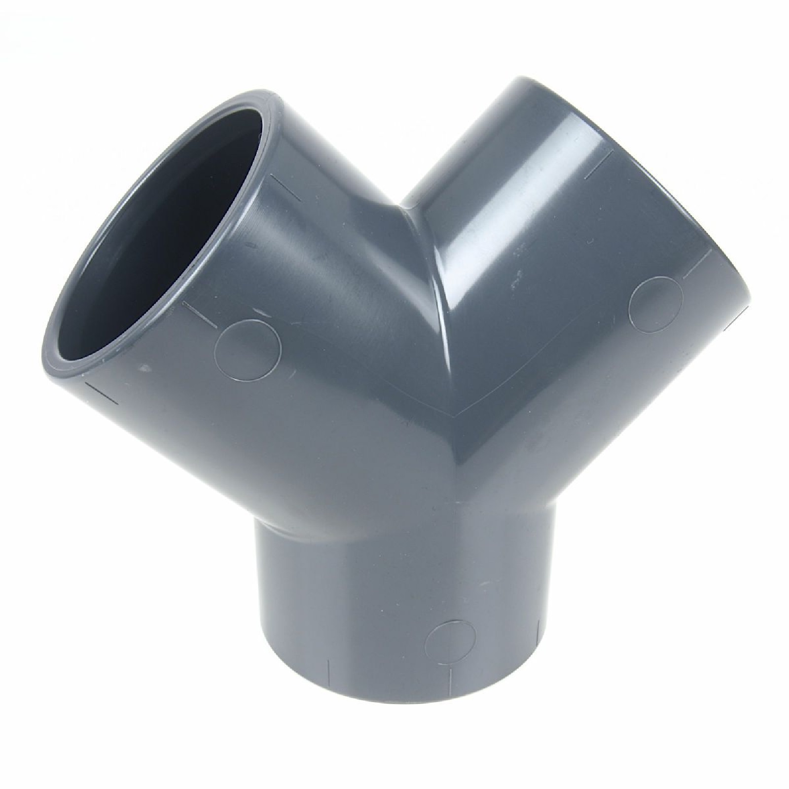 40 mm PVC Klebe Fitting Y-Stück 45° Winkel Muffe Verbinder - PN 10 bar