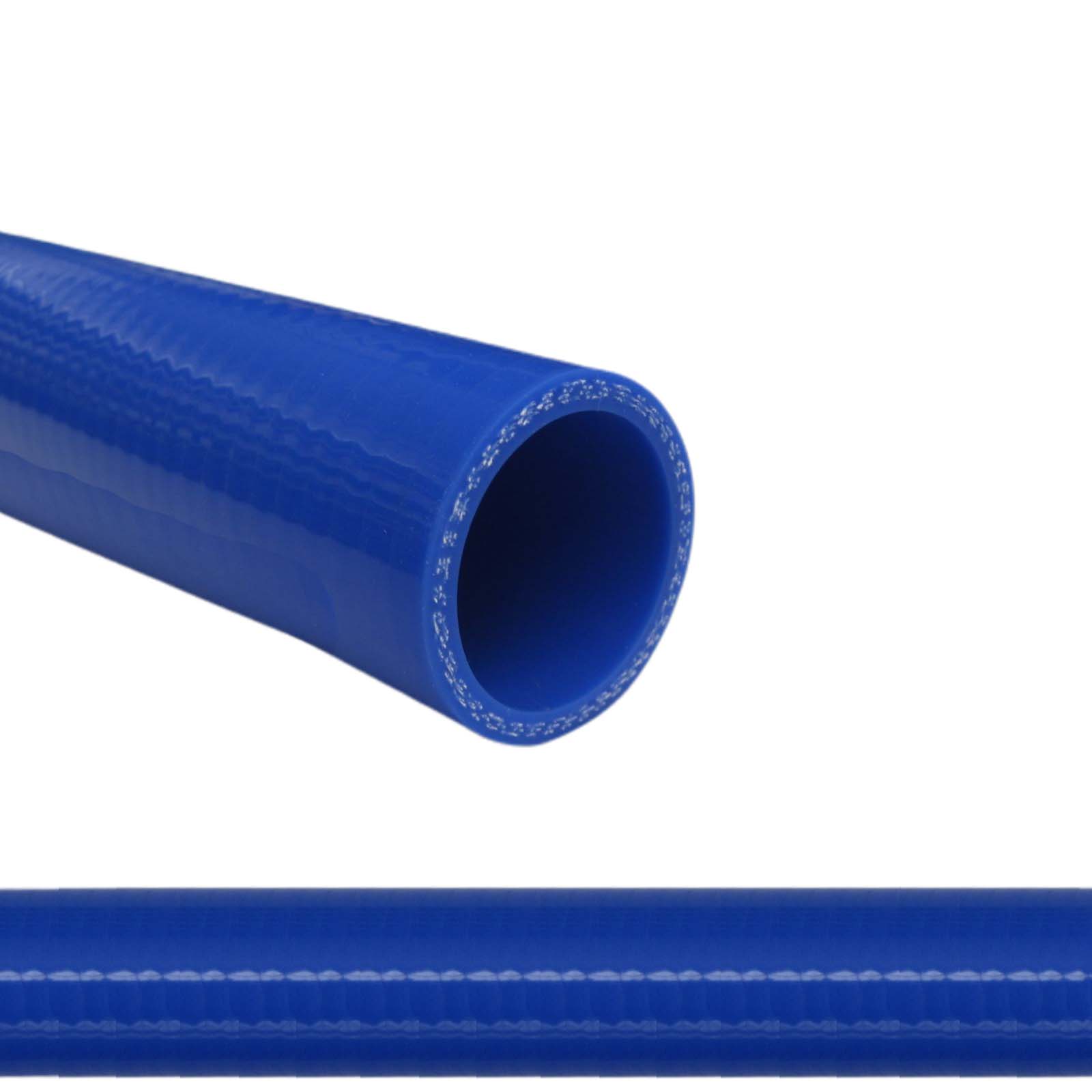 130 x 140 mm Kühler Silikon LLK Ladeluft Kühlmittel Schlauch blau PN 4,0 bar - Fixlänge 1 m