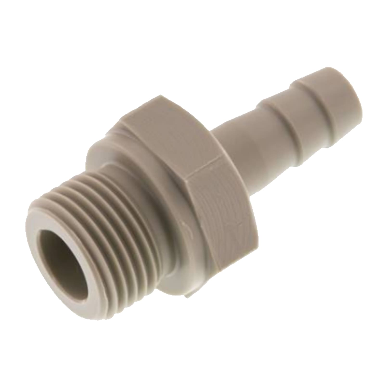 PP Gewindefitting (FDA)| Schlauchtülle x AG -  4mm x 1/4" [PN10]