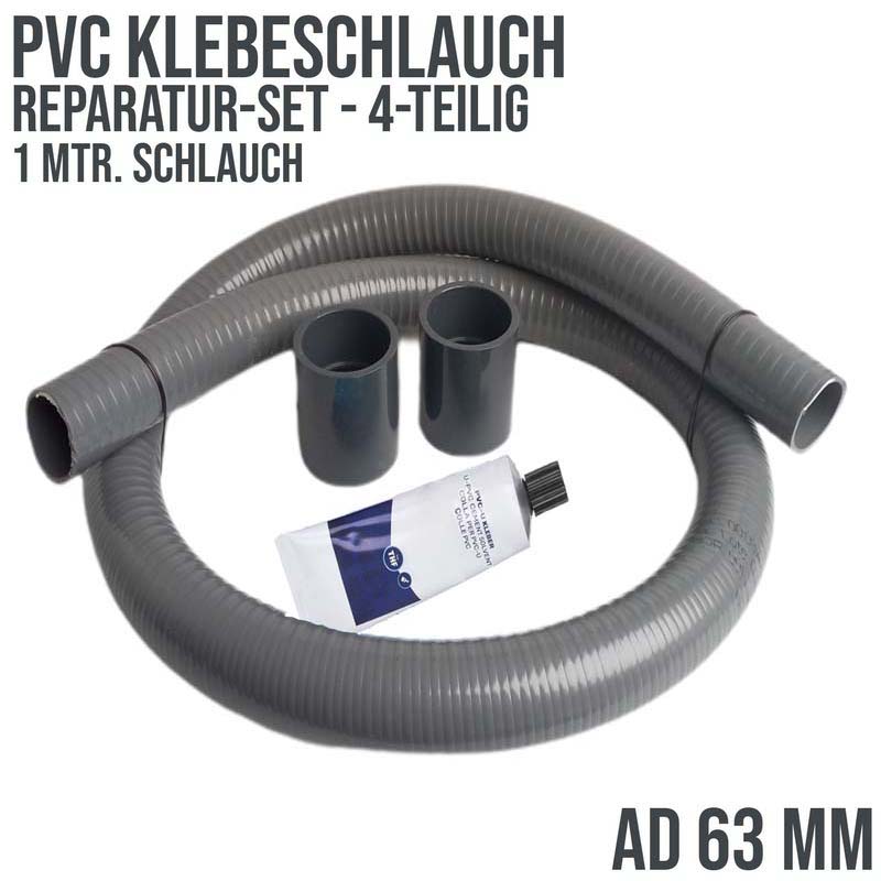 Rep.Set PVC-Klebeschlauch 63mm - 1 mtr.  (4-teilig)