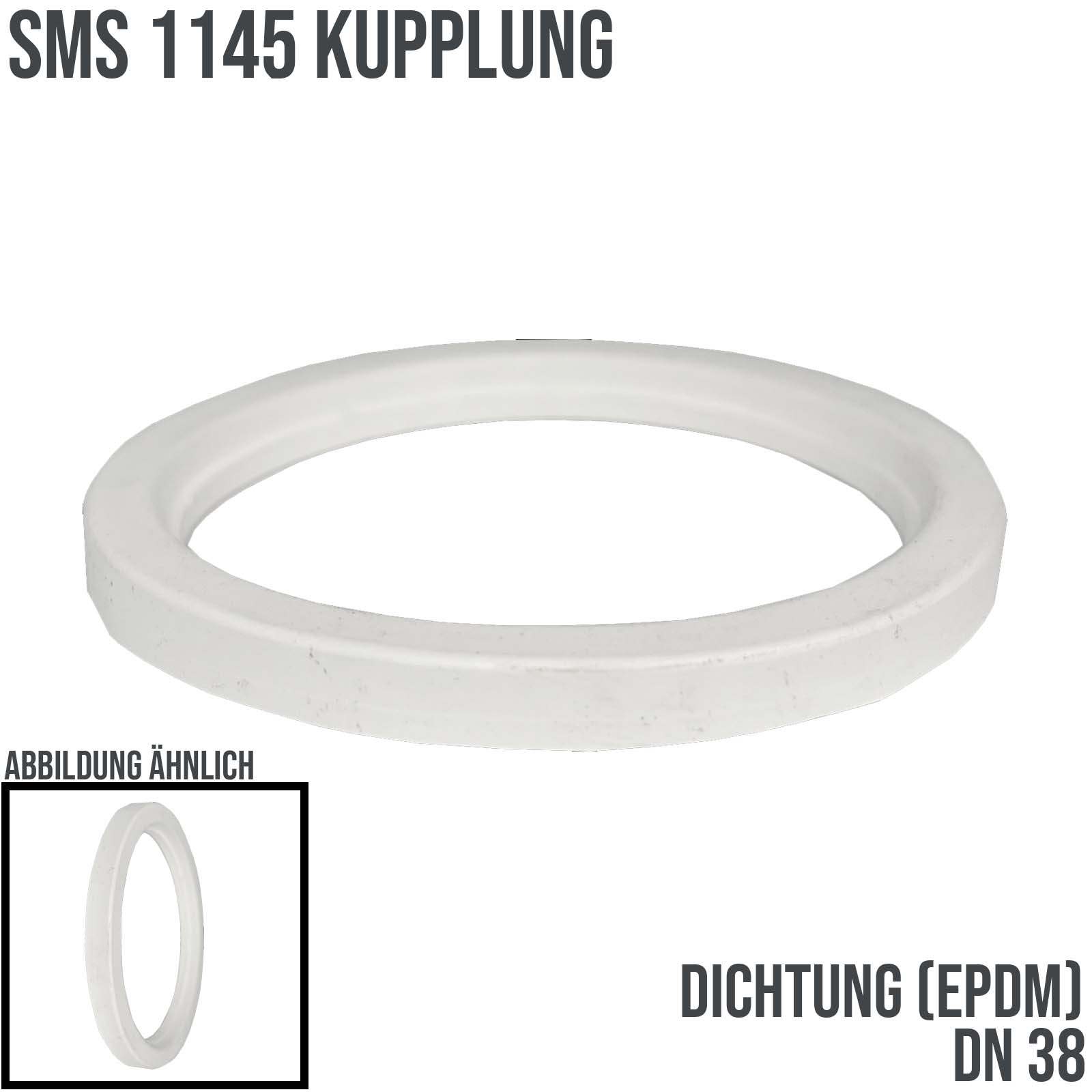 DN 38 SMS 1145 Kupplung Dichtung EPDM FDA - weiß