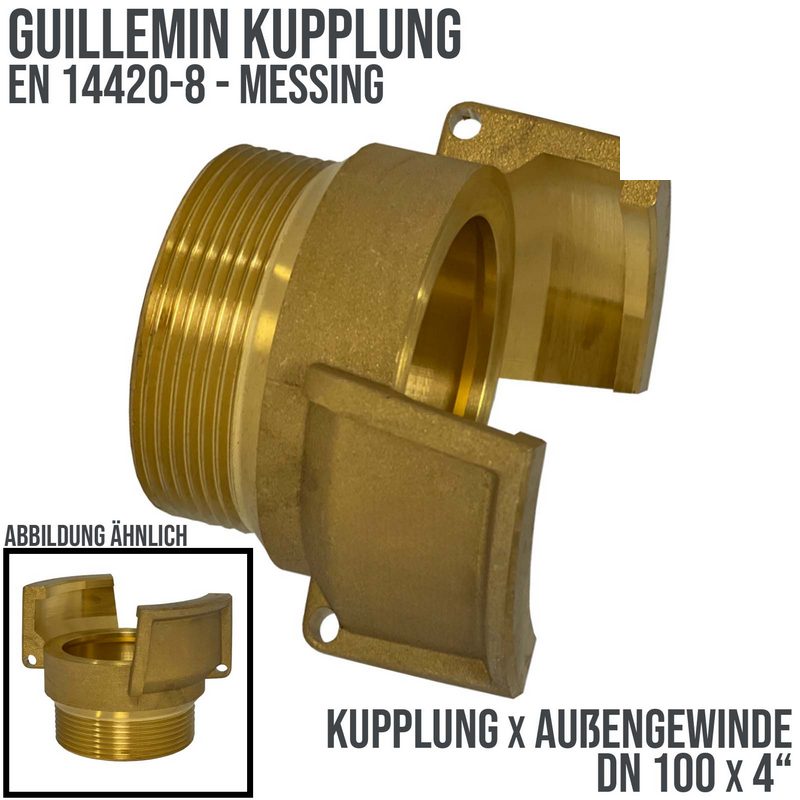 DN 100 Guillemin Kupplung BSPP Außengewinde AG 4" Messing - PN 16 bar