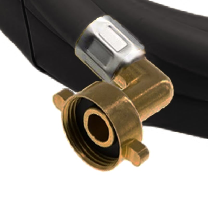 25 m Heizungs Füll Wasser Heizkörper Radiator Sanitär Schlauch schwarz - 3/4" Gerade/Winkel Anschluss - PN 8 bar