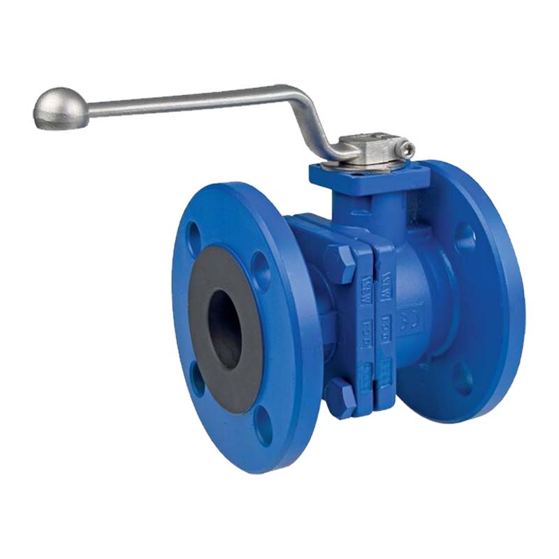 DN 20 Flansch Kugelhahn 2-teilig Gussgehäuse Kugel Messing DVGW Gas - PN 40 bar