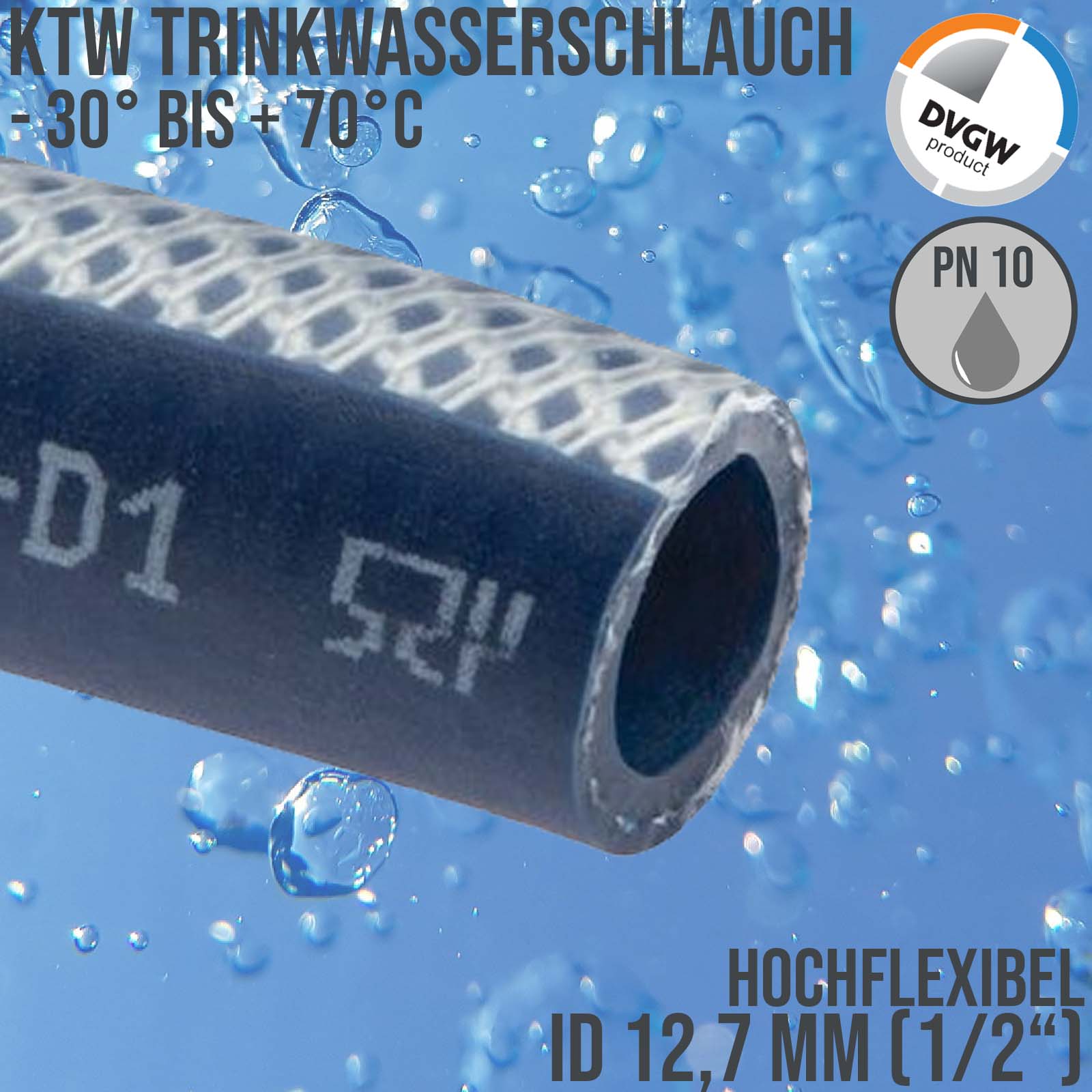 Trinkwasserschläuche nach KTW-BWGL & DVGW-W270 finden Sie in unserem Shop...