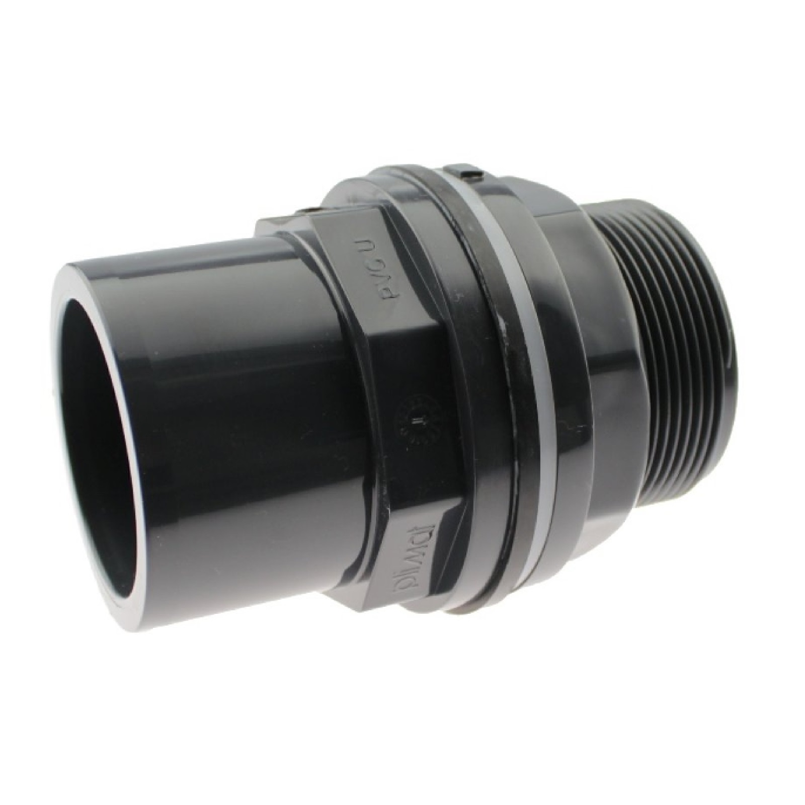 20/25 mm x 3/4" Zoll PVC-U Tankdurchführung Klebestutzen auf Klebemuffe x Außengewinde AG - PN 10 bar