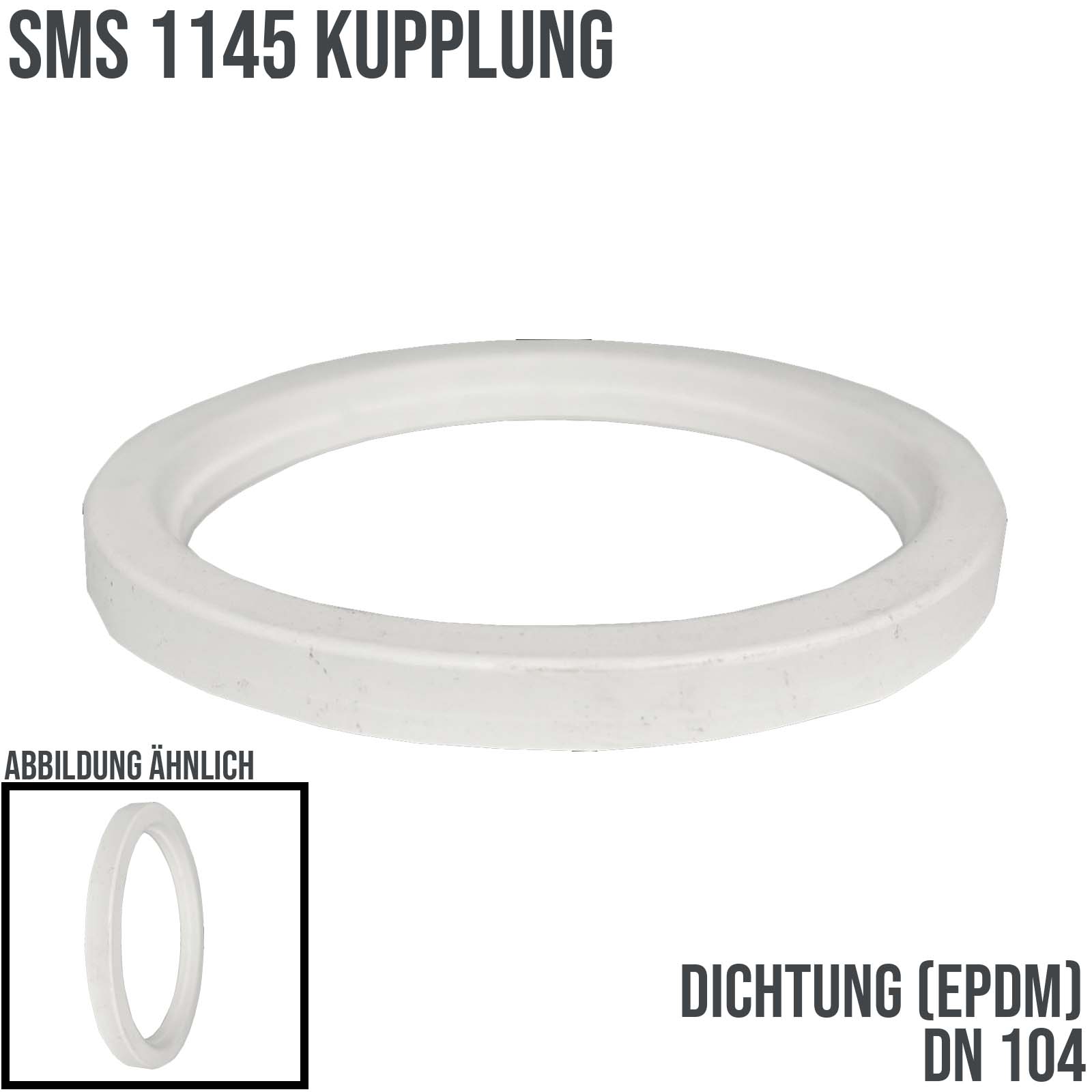 DN 104 SMS 1145 Kupplung Dichtung EPDM FDA - weiß