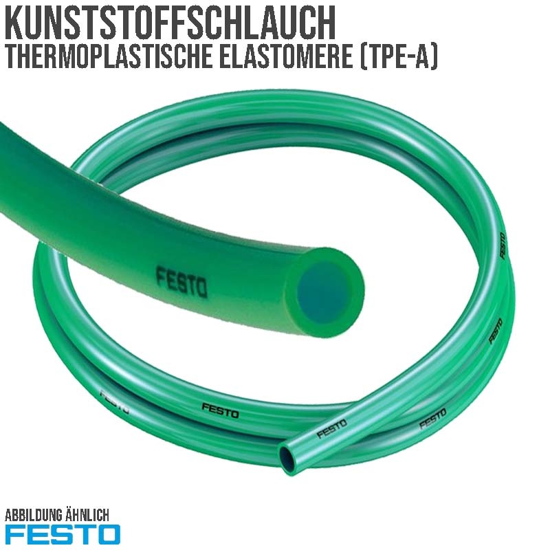 16 x 12 mm TPE Kunststoff Pneumatik Druckluft Schlauch PAN grün (5539123) - PN 19 bar