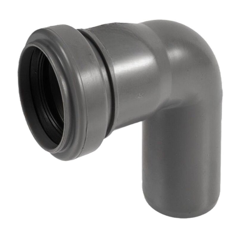 110 mm PP Bogen 87° Abzweig Abfluß Abwasser HT KG Rohr Steckmuffe x Stutzen grau