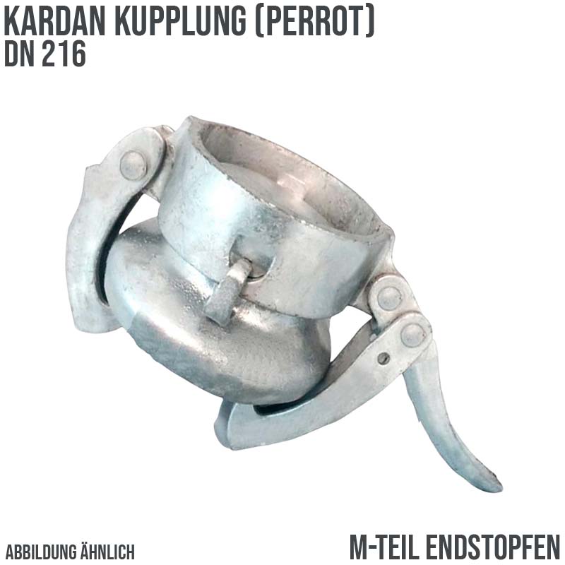 DN 216 Kardan Perrot Kupplung M-Teil Endstopfen Gülle Schlamm Schlauch